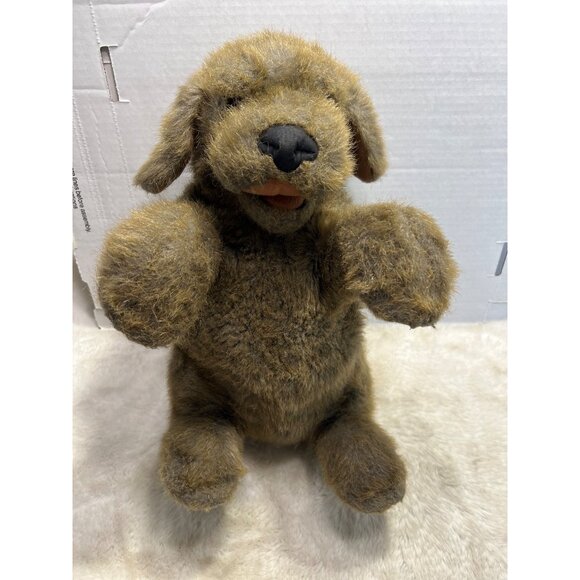 Folkmanis Sitting Dog Hand Puppet Plush Toy - Picture 8 of 9